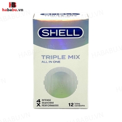 Bao cao su Shell Triple Mix hộp 12 chiếc kéo dài thời gian chính hãng