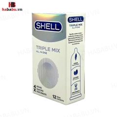 Bao cao su Shell Triple Mix hộp 12 chiếc kéo dài thời gian chính hãng