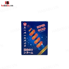 Bao cao su tăng khoái cảm Super Gold hộp 2 chiếc chính hãng