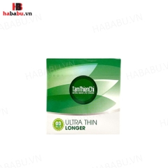 Bao cao su Tâm Thiên Chí Ultra Thin Longer hộp 3 chiếc kéo dài thời gian chính hãng