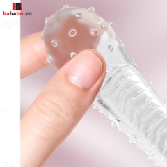 Bao cao su đôn ngón tay Elasun hồng 1 chiếc chính hãng