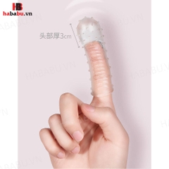 Bao cao su đôn ngón tay Elasun hồng 1 chiếc chính hãng