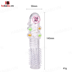 Bao cao su đôn dên silicone Bi Gai tăng kích thước chính hãng