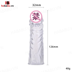 Bao cao su đôn dên silicone Đầu Gân tăng kích thước chính hãng