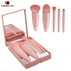 Bộ cọ trang điểm 5 món kèm gương 110gr chính hãng