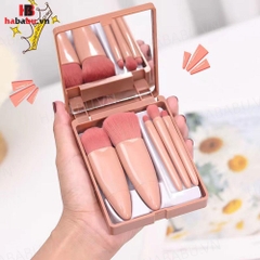Bộ cọ trang điểm 5 món kèm gương 110gr chính hãng