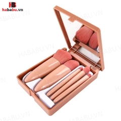 Bộ cọ trang điểm 5 món kèm gương 110gr chính hãng