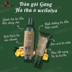 Bộ gội xả Hà Thủ Ô Weilaiya Zingiber 400ml + 250ml chính hãng