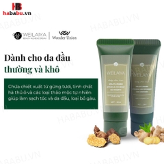Bộ gội xả Hà Thủ Ô Weilaiya Zingiber 20ml + 20ml chính hãng