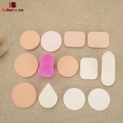 Bông mút trang điểm Keli Powder Puff set 13 miếng chính hãng
