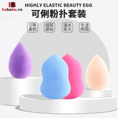 Bông mút trang điểm Keli Powder Puff set 13 miếng chính hãng