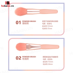 Bộ cọ trang điểm cá nhân 8 cây kèm bao da 70gr chính hãng