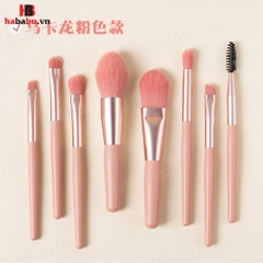 Bộ cọ trang điểm cá nhân 8 cây kèm bao da 70gr chính hãng