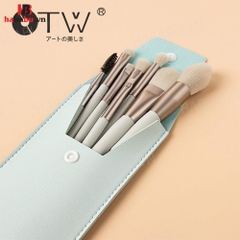 Bộ cọ trang điểm cá nhân 8 cây kèm bao da 70gr chính hãng