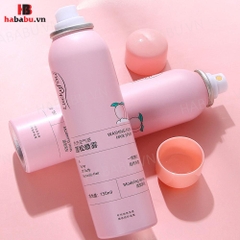 Dầu gội khô Luckyfine Washing Free Hair Spray Hồng 150ml chính hãng