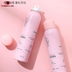 Dầu gội khô Luckyfine Washing Free Hair Spray Hồng 150ml chính hãng