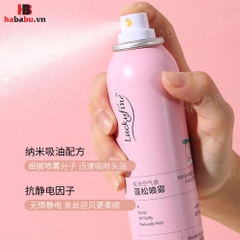 Dầu gội khô Luckyfine Washing Free Hair Spray Hồng 150ml chính hãng