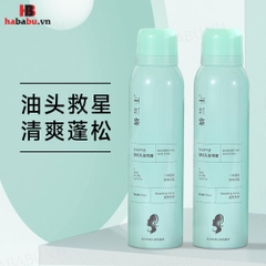 Dầu gội khô Luckyfine Washing Free Hair Spray Xanh 150ml chính hãng