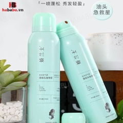 Dầu gội khô Luckyfine Washing Free Hair Spray Xanh 150ml chính hãng