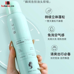 Dầu gội khô Luckyfine Washing Free Hair Spray Xanh 150ml chính hãng