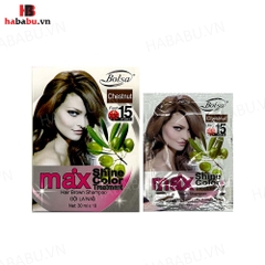 Dầu gội nhuộm thảo dược màu nâu Bolsa 30ml 10 gói chính hãng