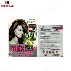 Dầu gội nhuộm thảo dược màu nâu Bolsa 30ml 10 gói chính hãng