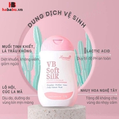 Dung dịch vệ sinh phụ nữ Hanayuki VB Soft Silk hồng 150gr chính hãng