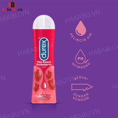 Gel bôi trơn hương dâu Durex Strawberry chai 100ml chính hãng