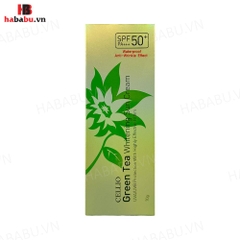 Kem chống nắng Cellio Green Tea Whitening Sun Cream 70gr chính hãng