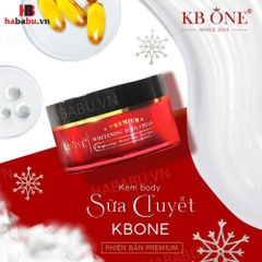Kem Body KB One Sữa Tuyết Whitening Body Cream Premium 100gr chính hãng