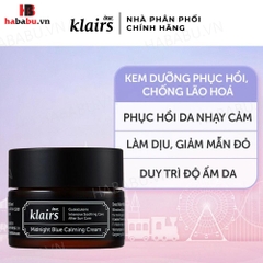 Kem dưỡng da Dear Klairs Midnight Blue Calming Cream 30ml chính hãng