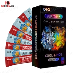 Nước Olo Oral Sex Băng Hoả hộp 8 gói tăng khoái cảm chính hãng
