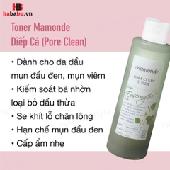 Nước hoa hồng ngừa mụn Mamonde diếp cá 250ml chính hãng