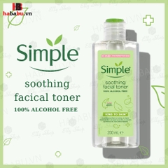 Nước hoa hồng Simple Soothing Facial chai 200ml chính hãng