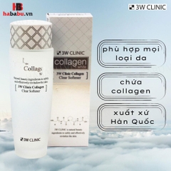 Nước hoa hồng 3W Clinic Collagen White Clear Softener 150ml chính hãng