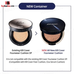 Phấn nước Clio Kill Cover Founwear All New tặng kèm lõi 15gr chính hãng.