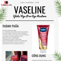 Sữa dưỡng thể Vaseline Gluta-Hya 70x Pro-Age Restore 300ml chính hãng