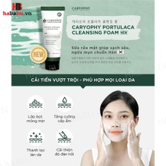 Sữa rửa mặt Caryophy Portulaca Cleansing Foam 150ml chính hãng