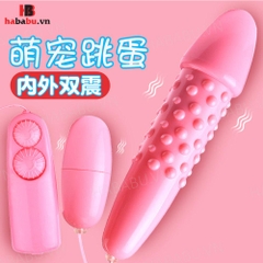 Trứng rung tăng khoái cảm JIUAI 2 đầu gai chính hãng
