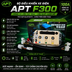 bộ điều khiển xe điện APT F300 dòng xả 100A Bluetooth tích hợp trong mạch