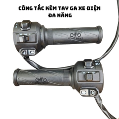 bộ công tắc kèm tay ga đa năng dành cho xe điện ( nút đen)