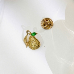 Pin Cài Áo HimHip Quả Lê Lấp Lánh HKCC Đính Phale 1,5*2cm