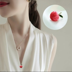 Pin Cài Áo HimHip Quả Đào Hồng Dễ Thương HKCC Phủ Bóng 1,5cm