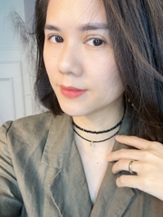 Set Choker HimHip Dây Phale Đen 2ly Phối Mặt Phale Trắng Mix Dây Trơn Thanh Lịch