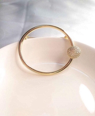 Trâm, Ghim Cài Áo HimHip Vòng Tròn Phối Charm Sang Trọng HKCC Đính Phale 4.5x4.5cm