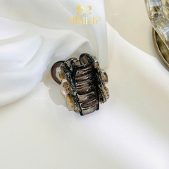 Kẹp Cành Cua HimHip Composite Cỏ May Mắn Cánh Tím Phối Đá Phale Lấp Lánh