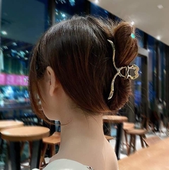 Kẹp Càng Cua HimHip HKCC Xoắn Hình Trái Tim Trơn Thanh Lịch 3x11cm - Loại 2