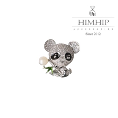 Pin Cài Áo HimHip Gấu Trúc Ôm Cây Tre Đáng Yêu HKCC Mix Trai 2*2cm