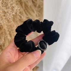 Scrunchies HimHip Phối Vải Nhung Đính Đá Sang Trọng 4cm