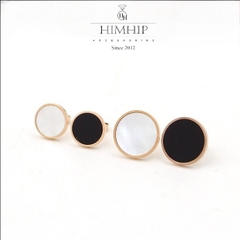 Khuyên Tai Nụ HimHip Mặt Tròn Trẻ Trung